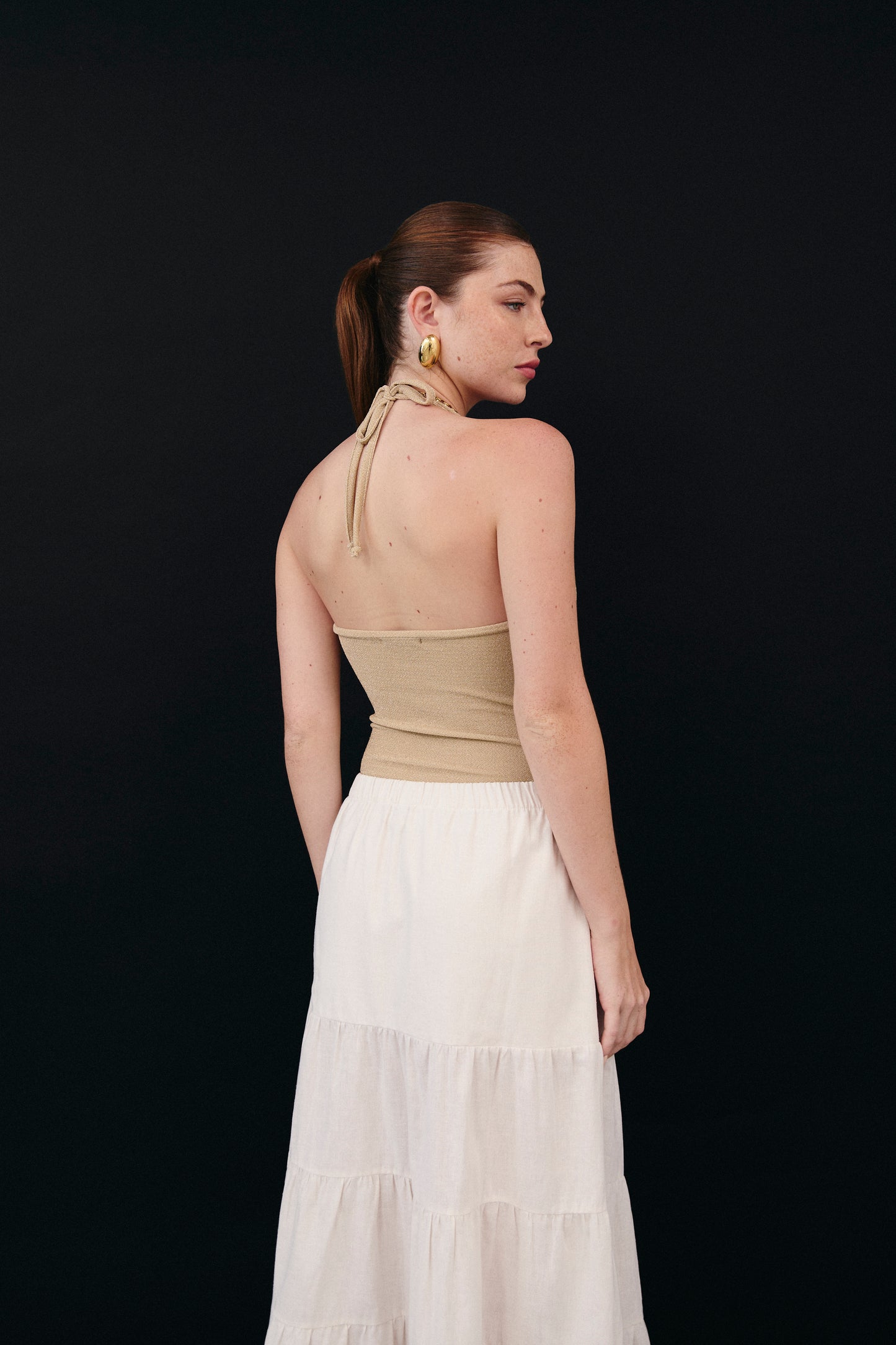 TOP HALTER MAFE - GOLD