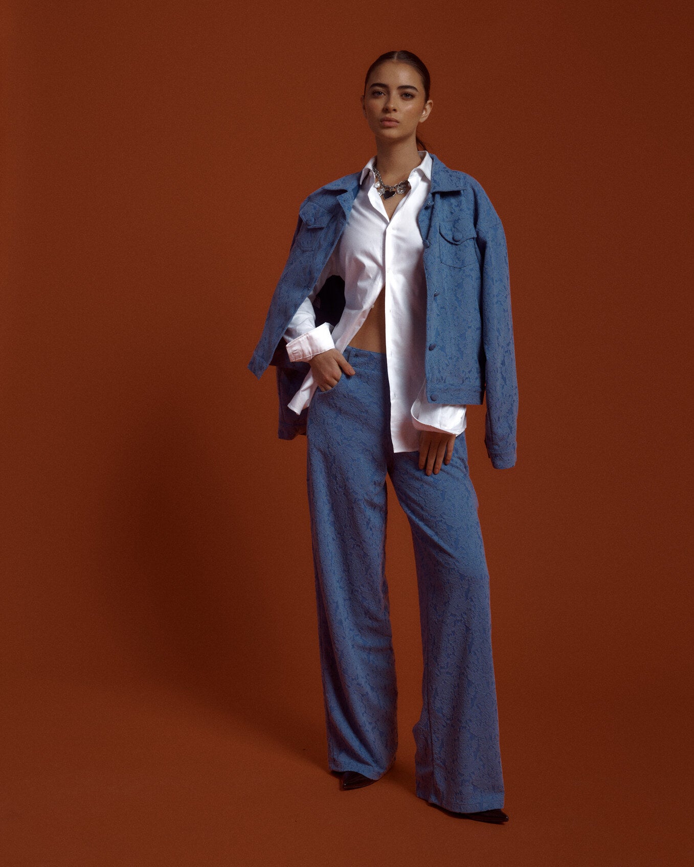 PANTALON DENIM MOCCA - CELESTE