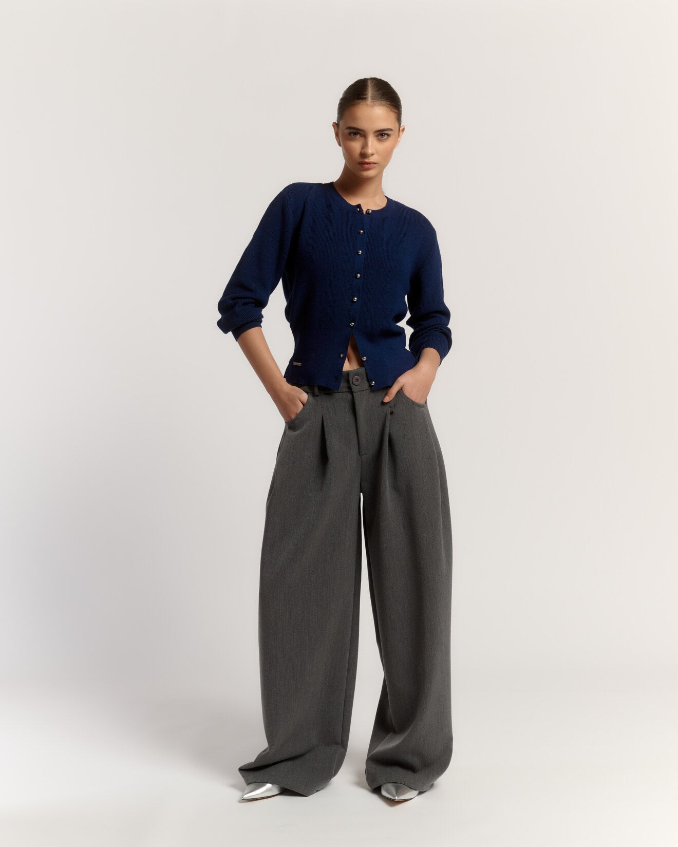 PANTALON RISTRETTO - GRIS