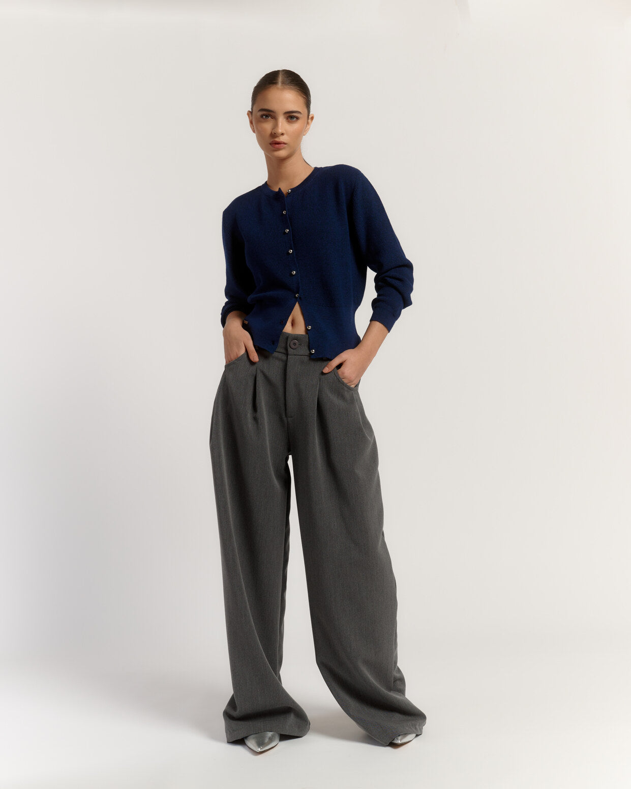 PANTALON RISTRETTO - GRIS
