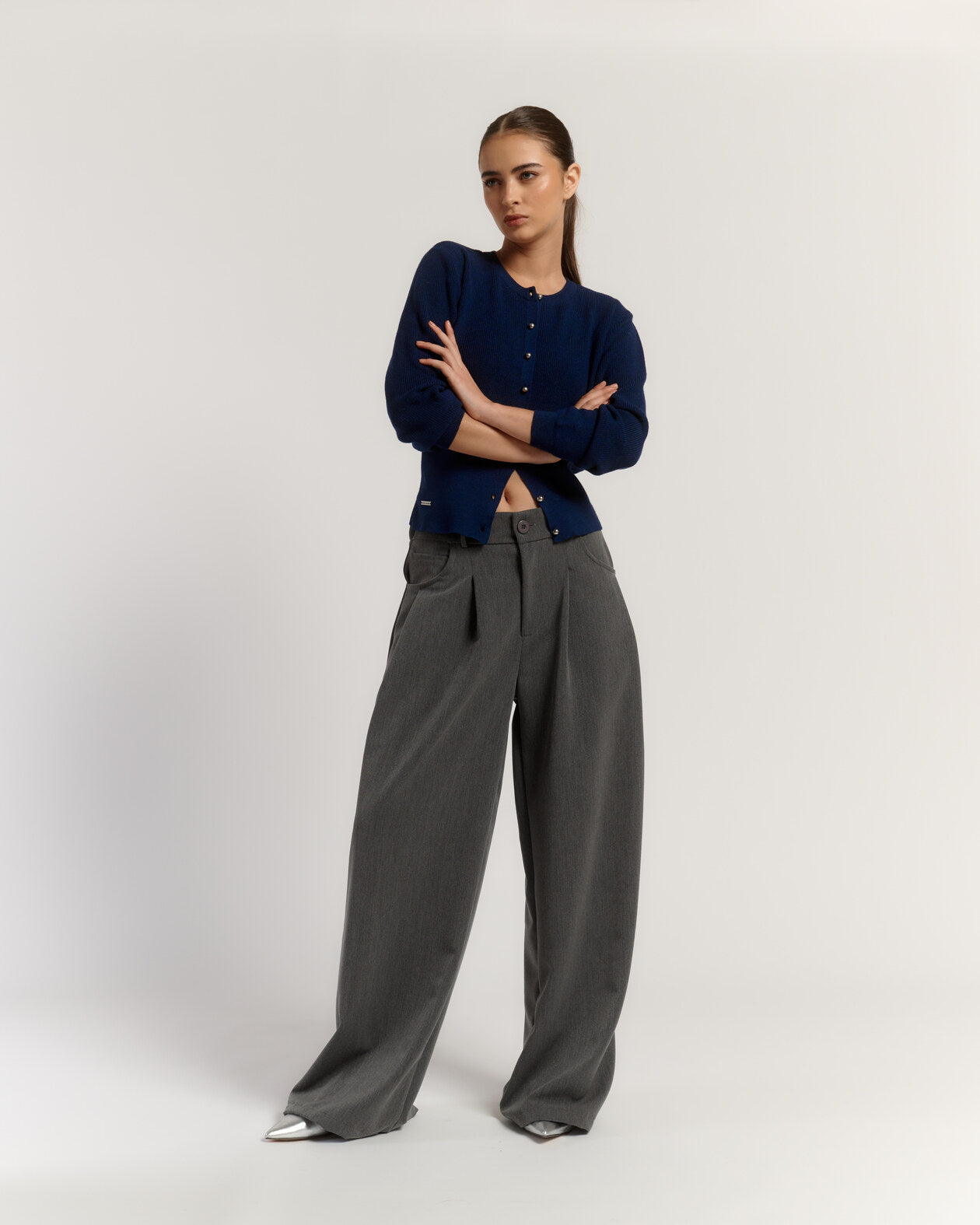 PANTALON RISTRETTO - GRIS