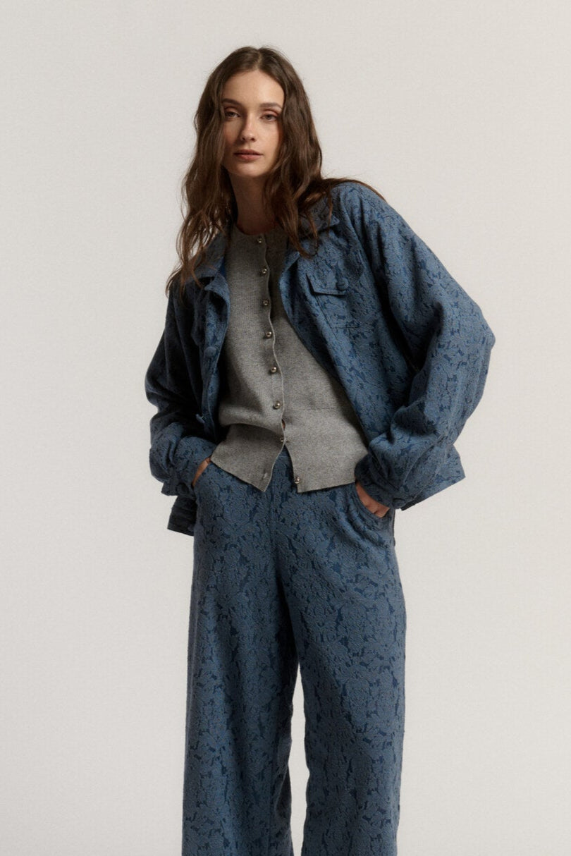 CASACA DENIM MOCCA - AZUL