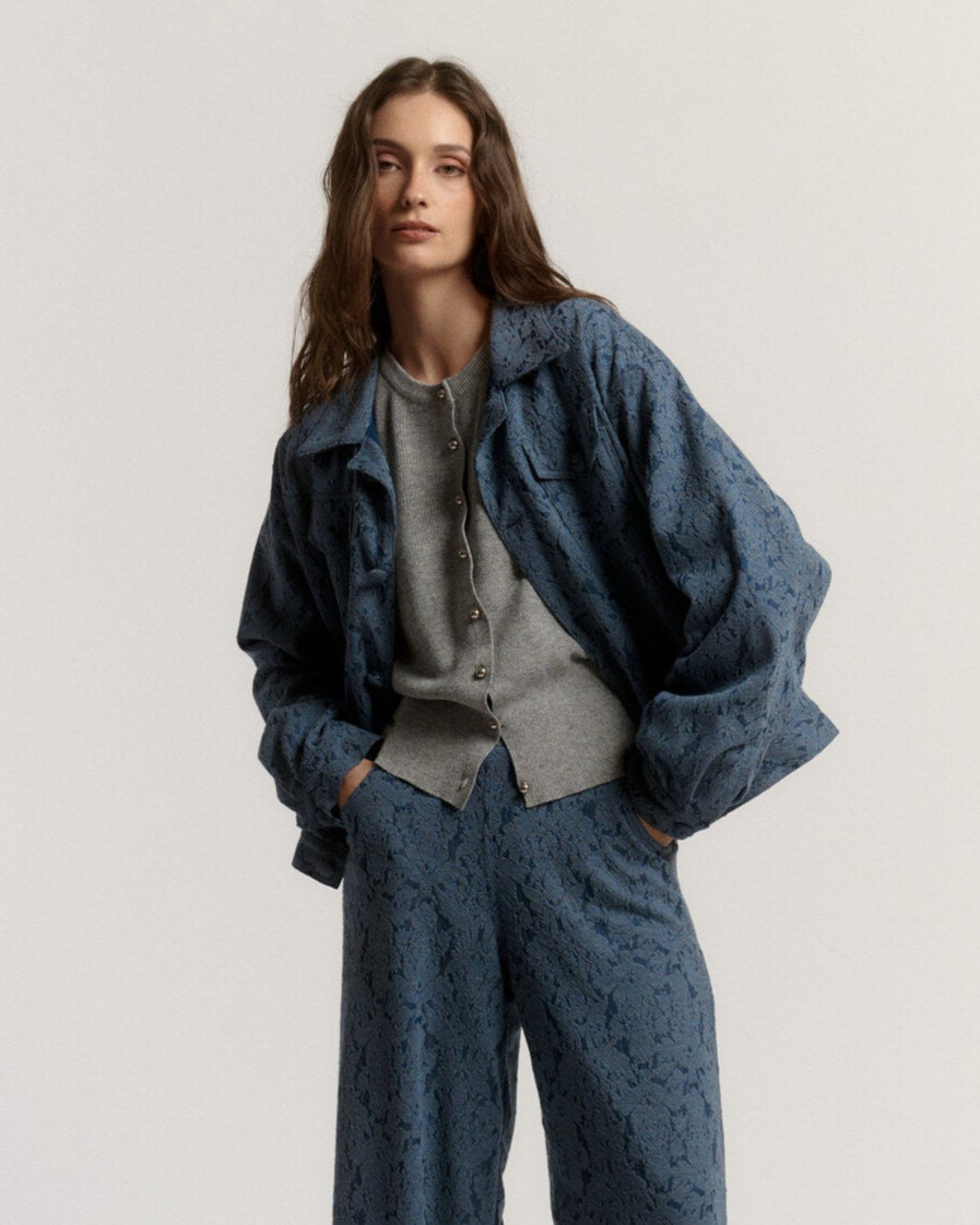 CASACA DENIM MOCCA - AZUL