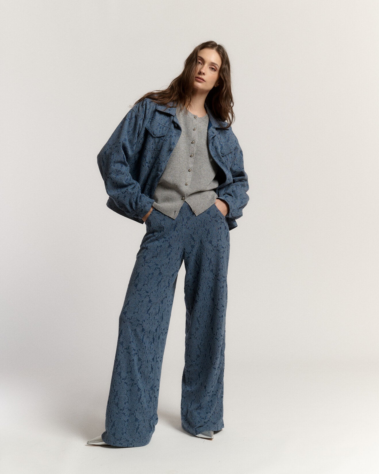 CASACA DENIM MOCCA - AZUL