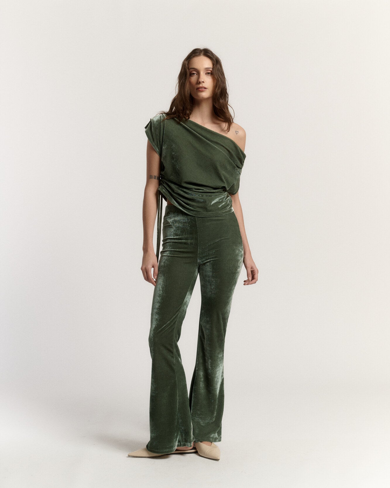 PANTALON VELVET LATTE - MENTA
