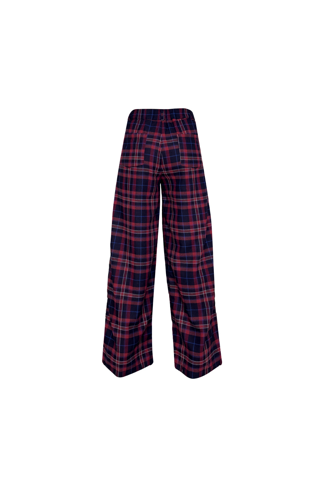 PANTALON RISTRETTO - TARTAN AZUL
