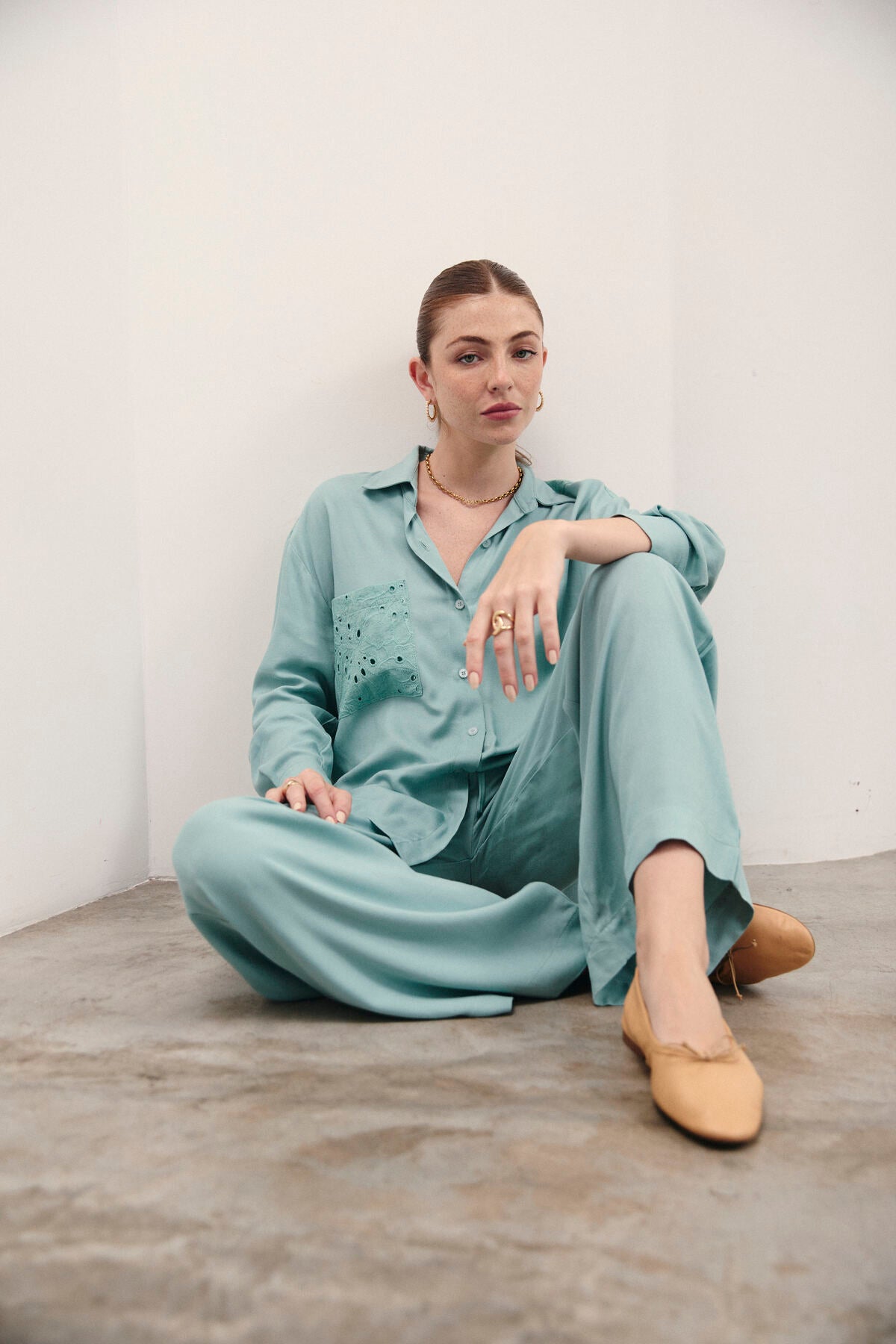 PANTALÓN ALI - AQUA