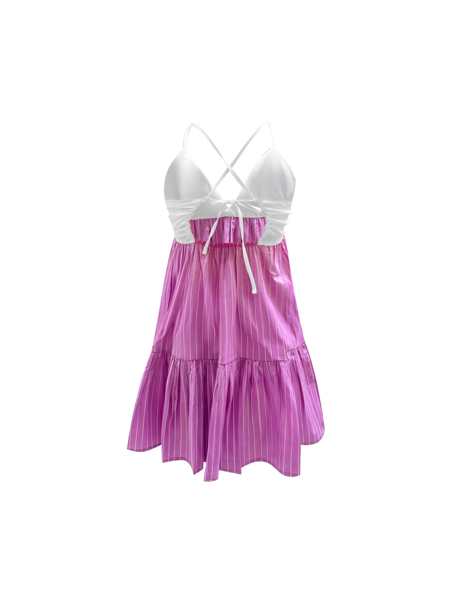 Vestido Santa Catalina - Blanco/Rosado