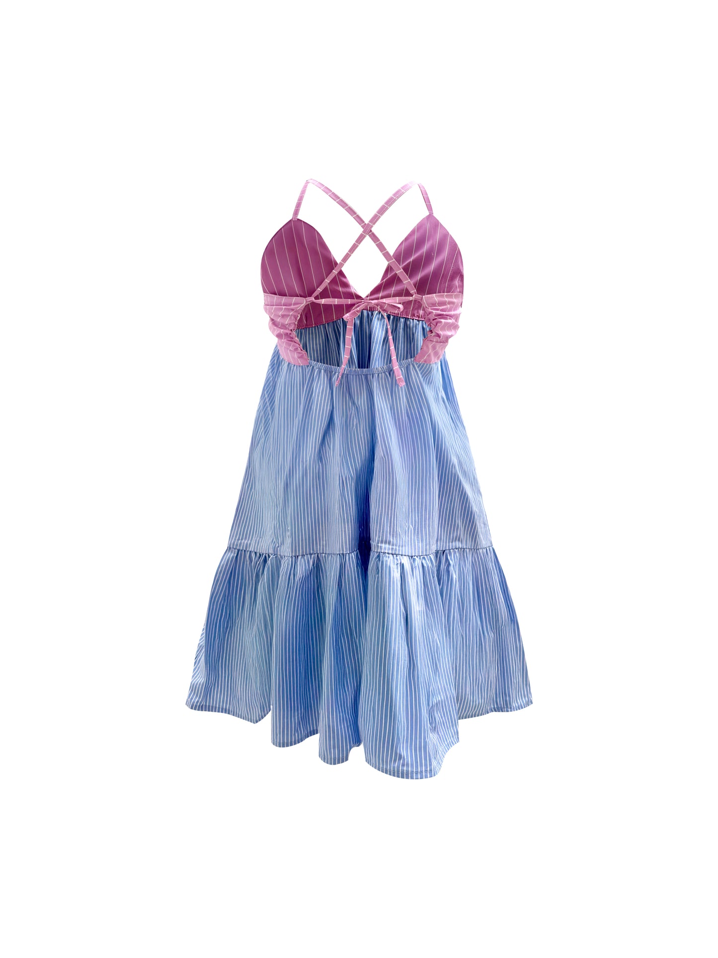 Vestido Santa Catalina - Rosado/Celeste