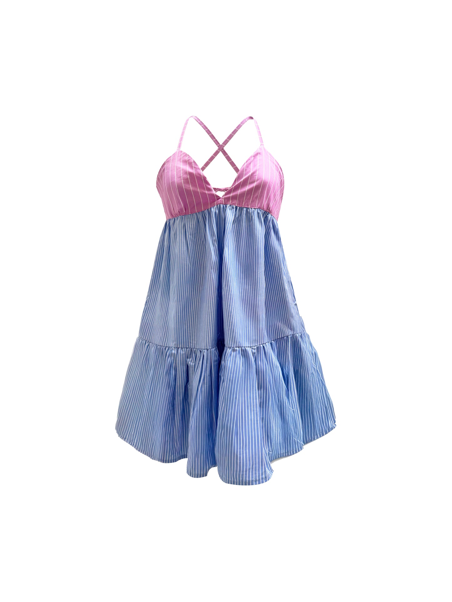 Vestido Santa Catalina - Rosado/Celeste