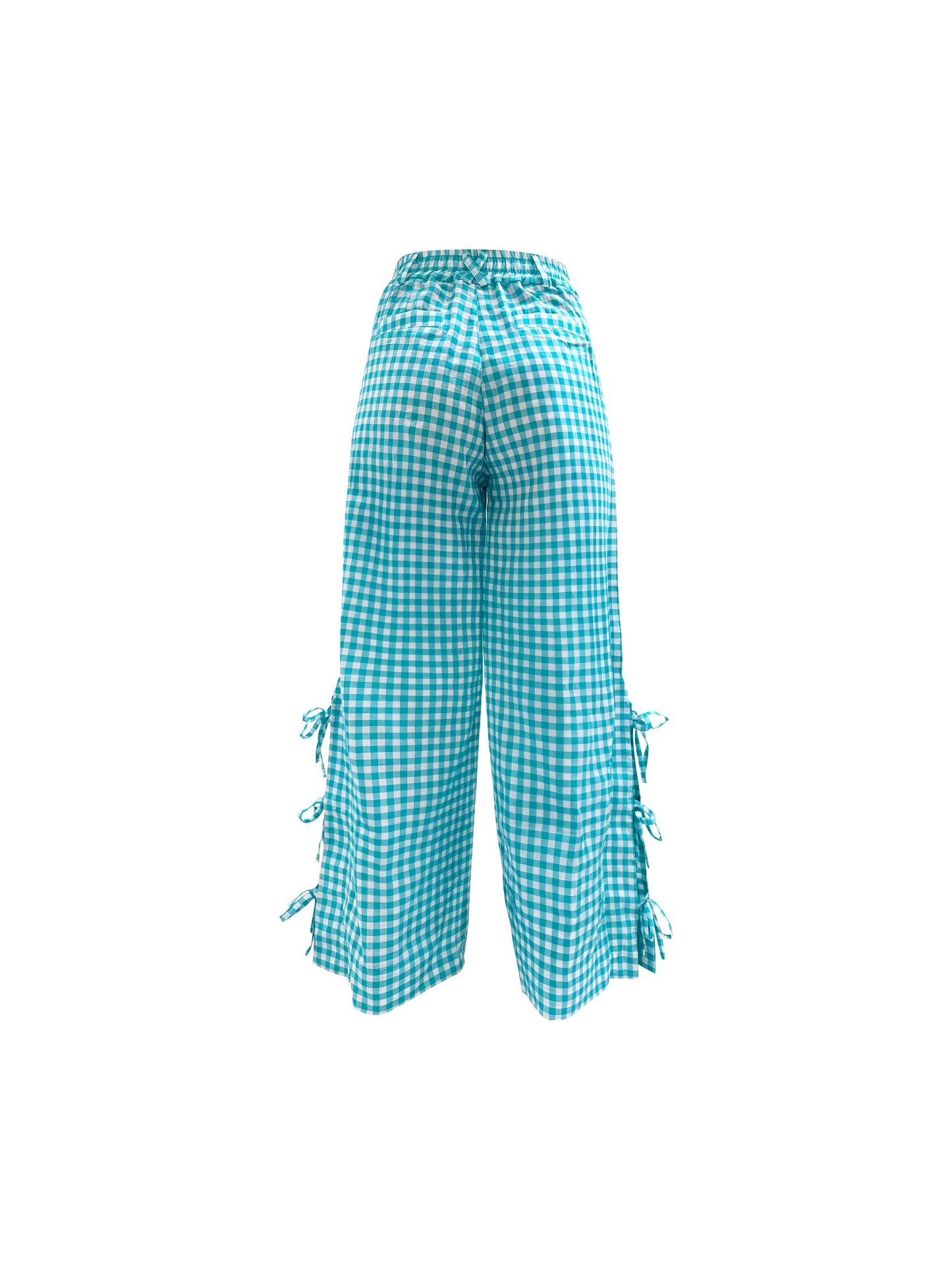 Pantalón Lily - Vichy Turquesa