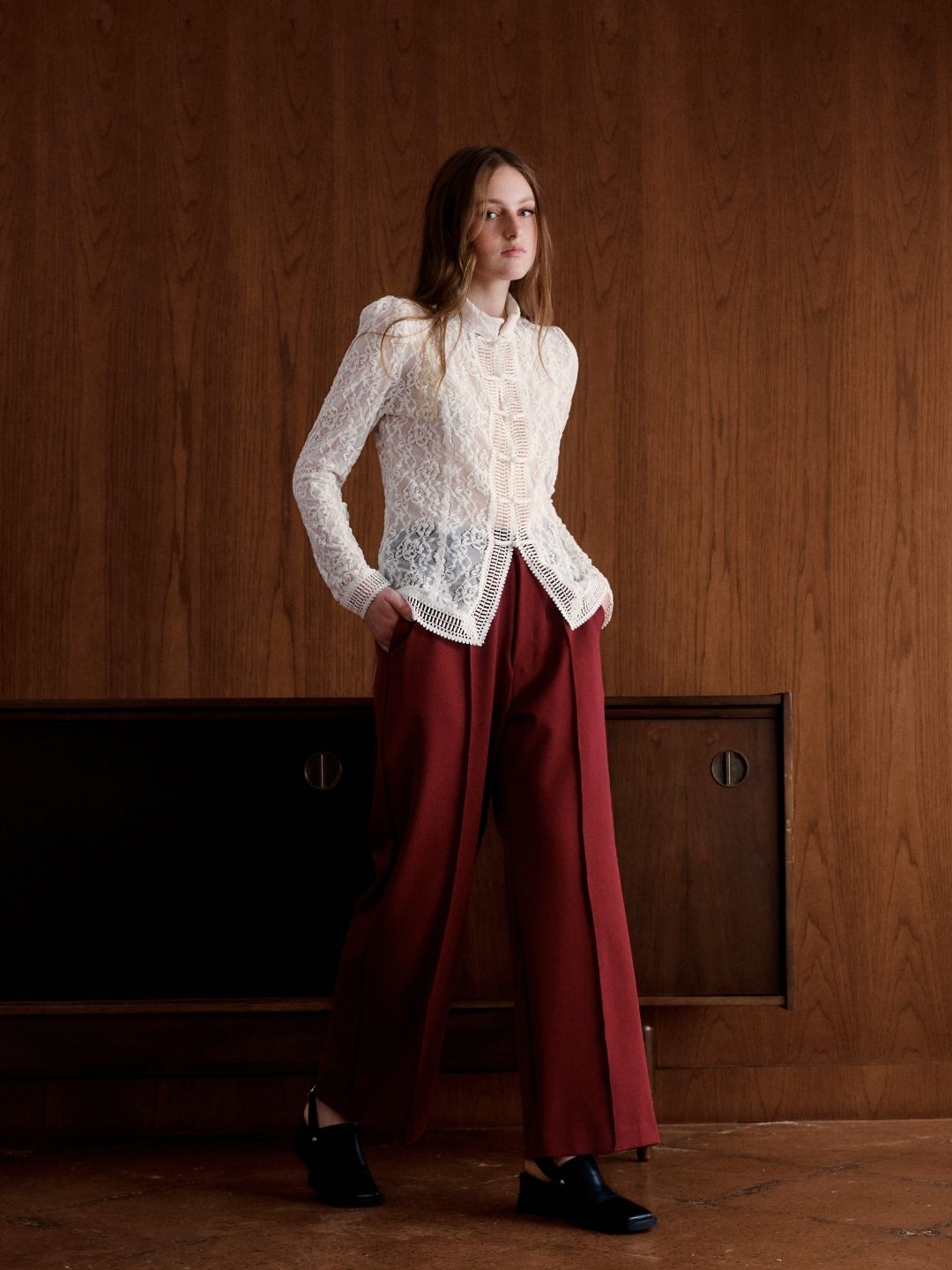 PANTALON RENEE - GUINDA