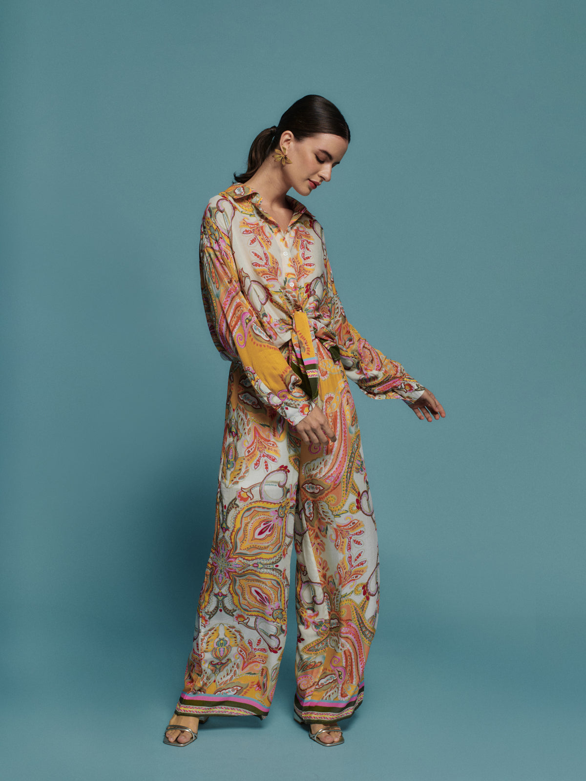 PRE VENTA - PANTALON POSITANO NARANJA