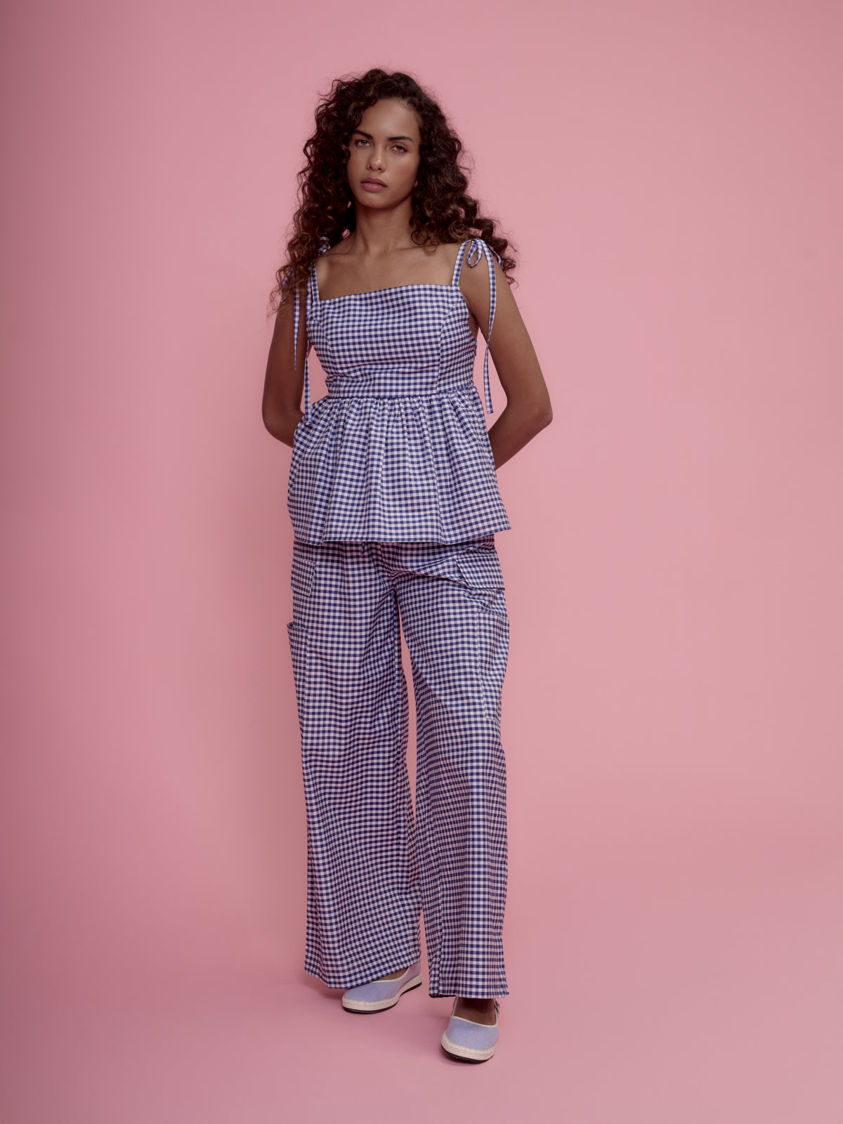 PANTALON CITRON VICHY AZUL