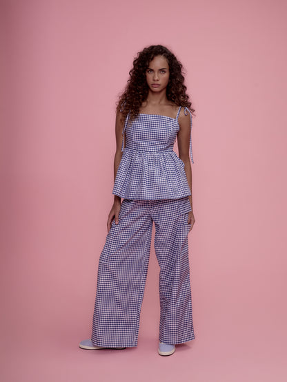 PANTALON CITRON VICHY AZUL