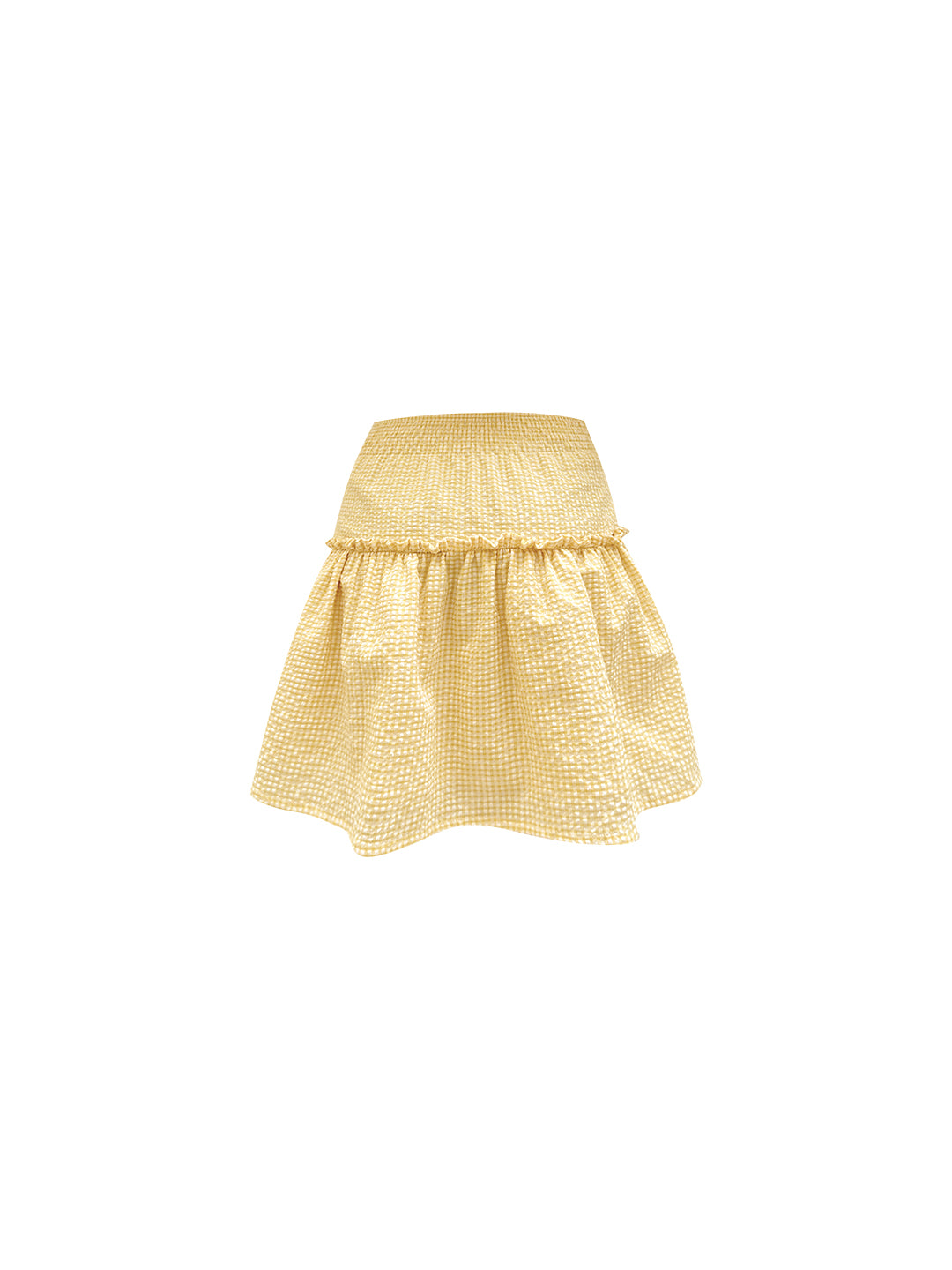 FALDA LIMA VICHY AMARILLO