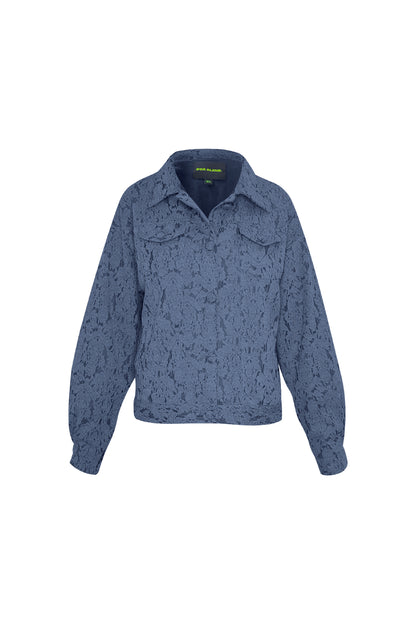 CASACA DENIM MOCCA - CELESTE
