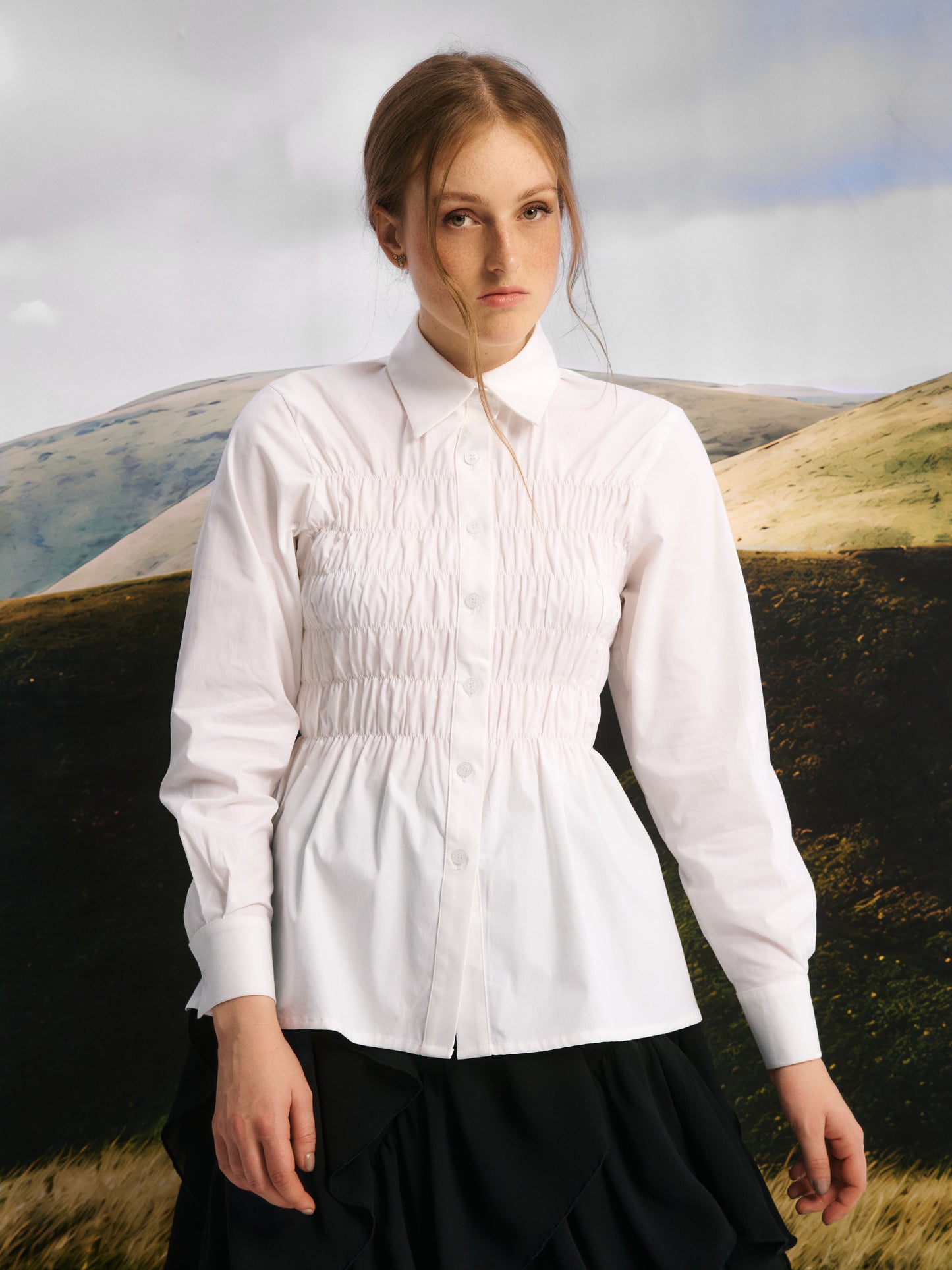 BLUSA BOWIE - HUESO