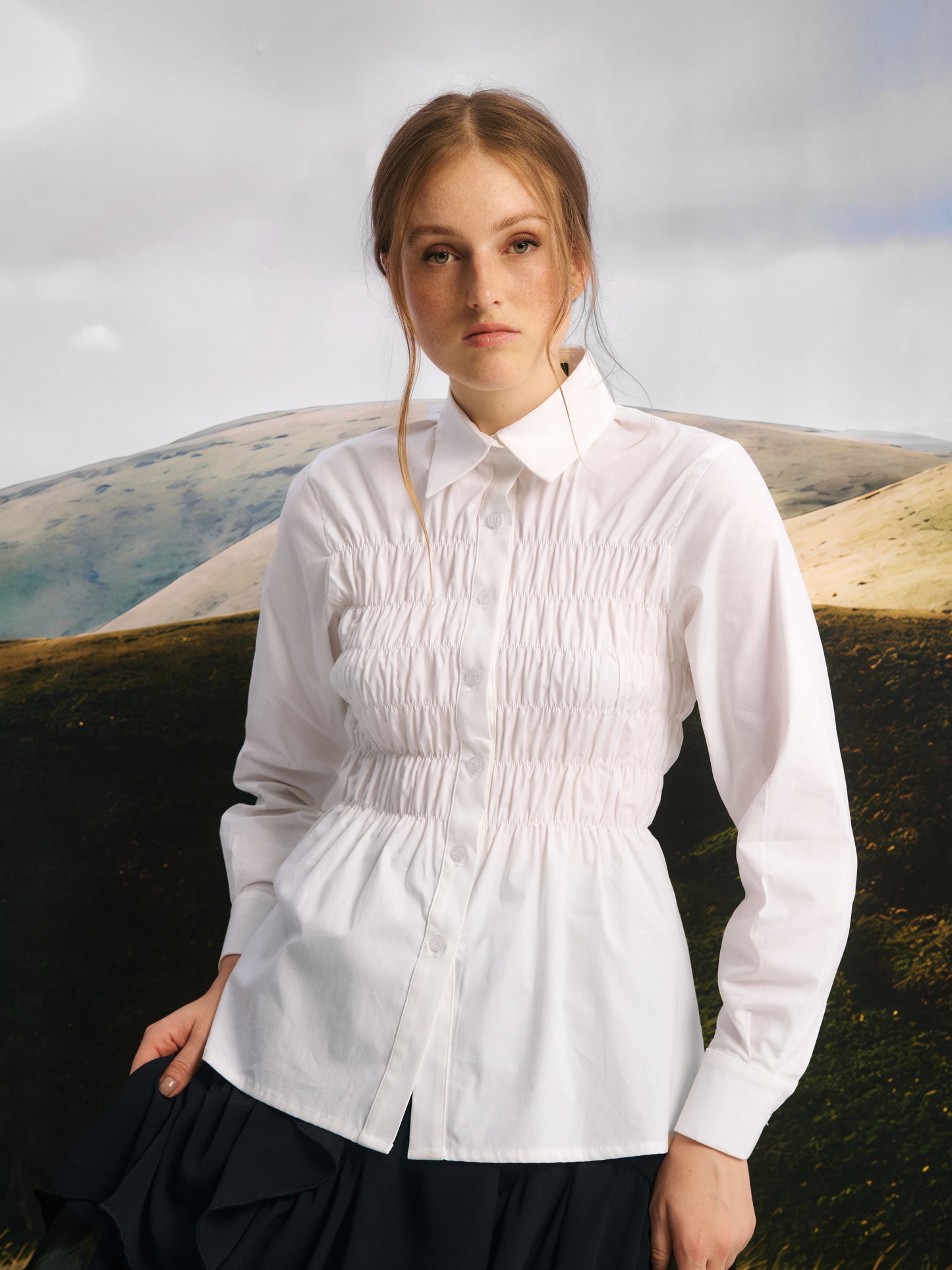 BLUSA BOWIE - HUESO