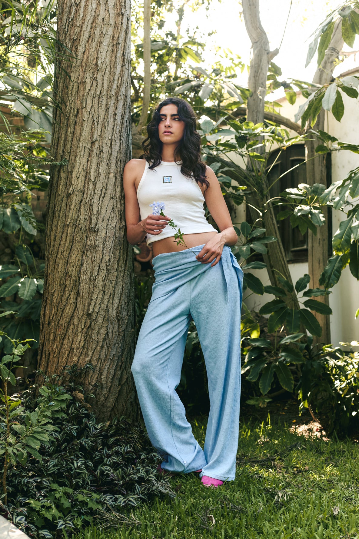 PANTALON BLOOM - CELESTE