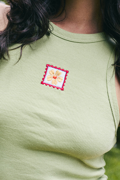 TANK TOP DAHLIA - PISTACHO