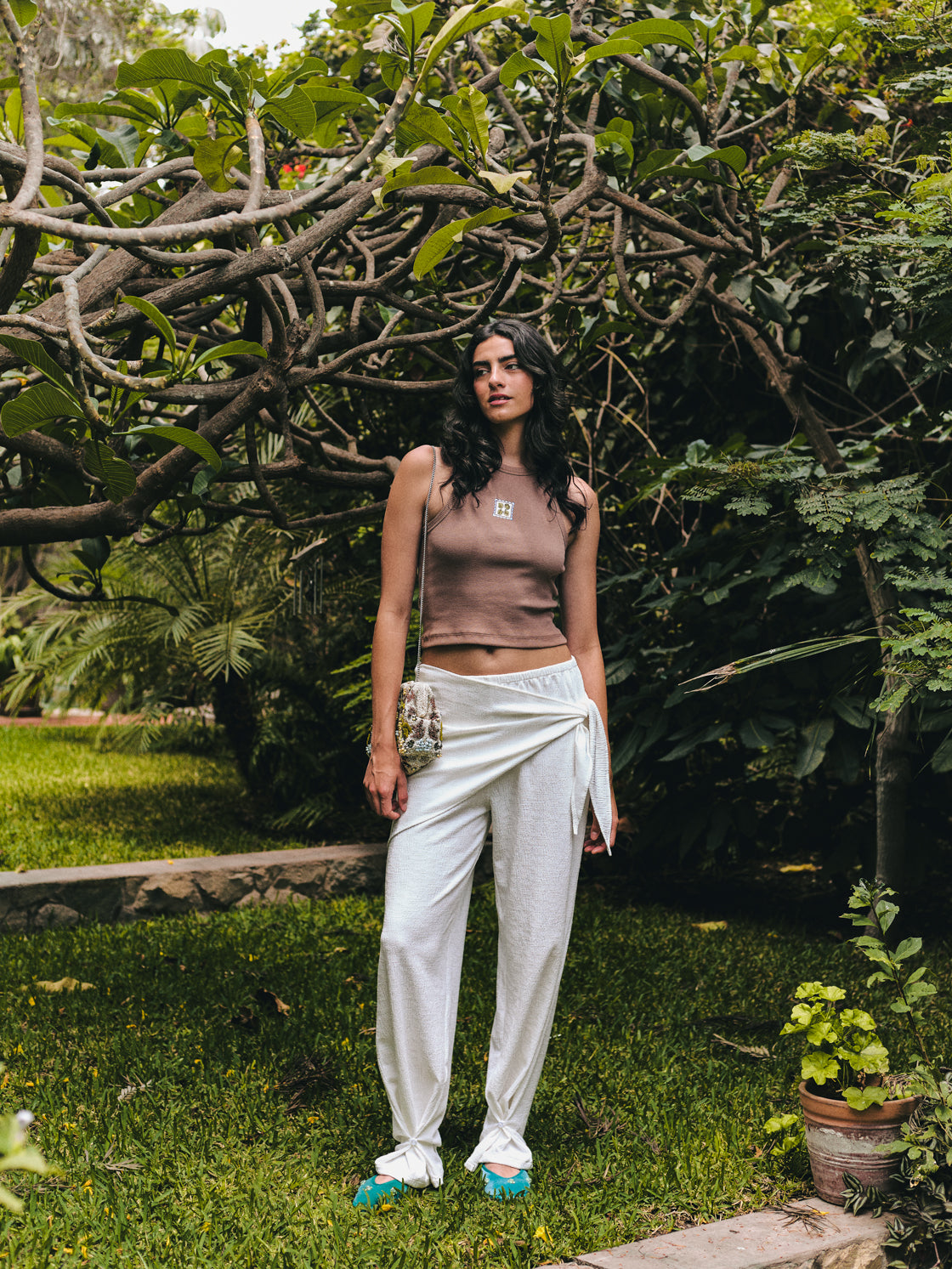 PANTALON BLOOM - HUESO
