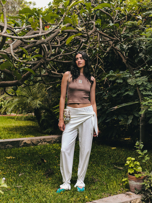 PANTALON BLOOM - HUESO