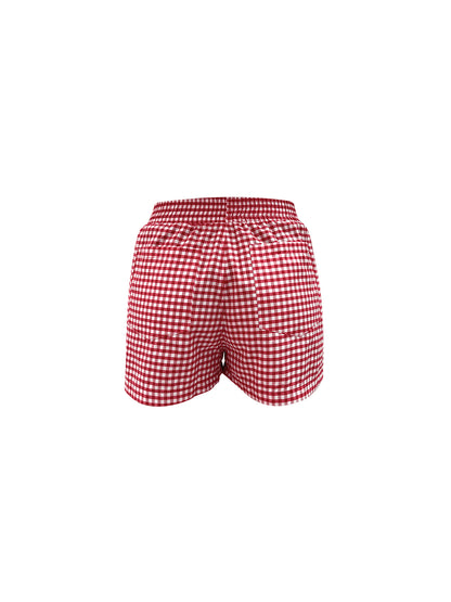 SHORT VERNA VICHY ROJO