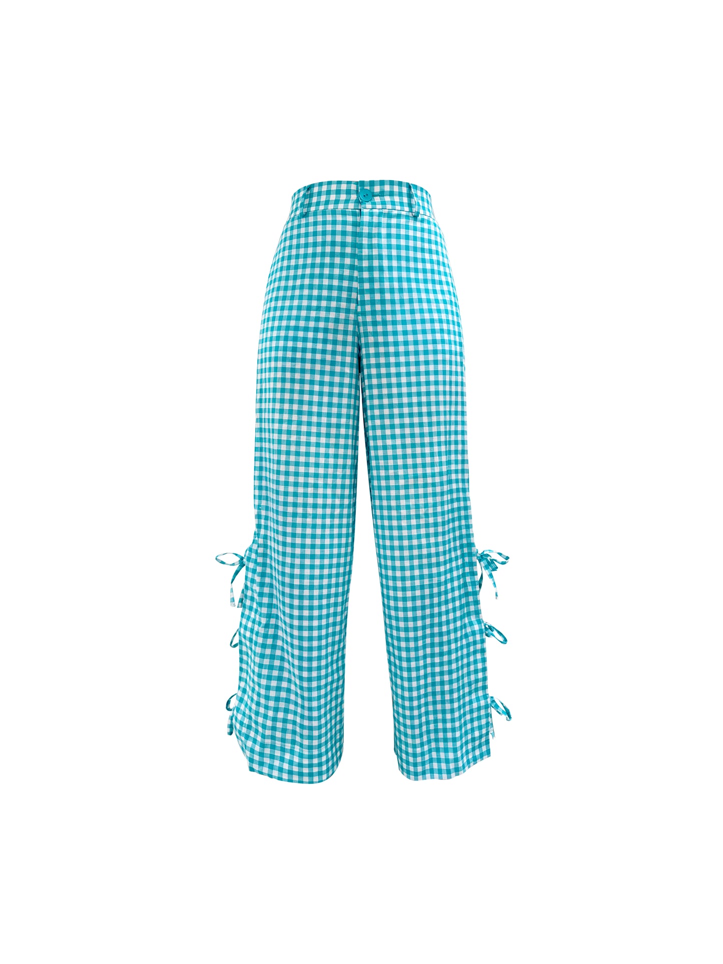 Pantalón Lily - Vichy Turquesa